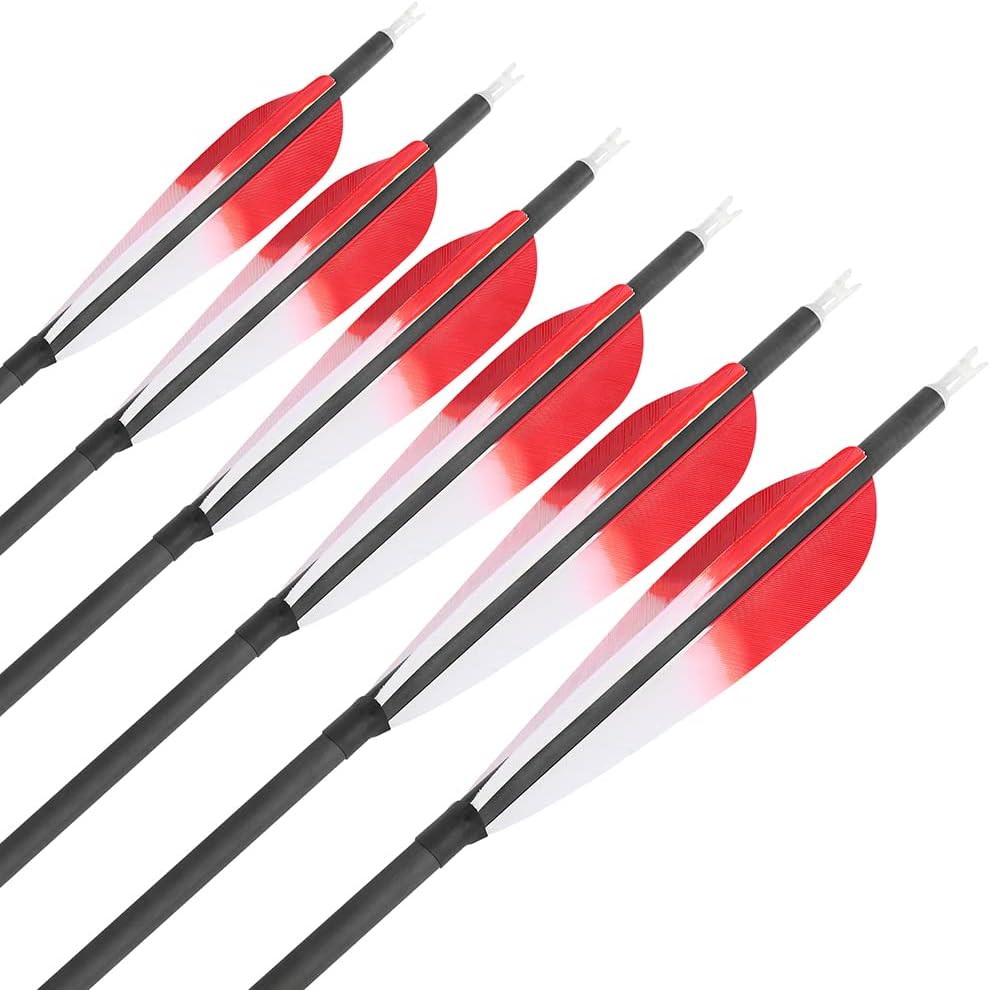 50pcs Archery Arrow Feathers 5 Inch Turkey Feathers Fletchings Arrow Feathers Fletches Right Wing for DIY Hunting Arrows
