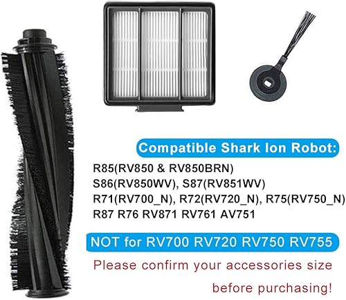 Miniatura 2 de Piezas de repuesto para Shark ION Robot AV751 AV752 AV753 S87 R85 RV850, RV850WV Kit de accesorios para aspiradora Paquete de 6 cepillos laterales,