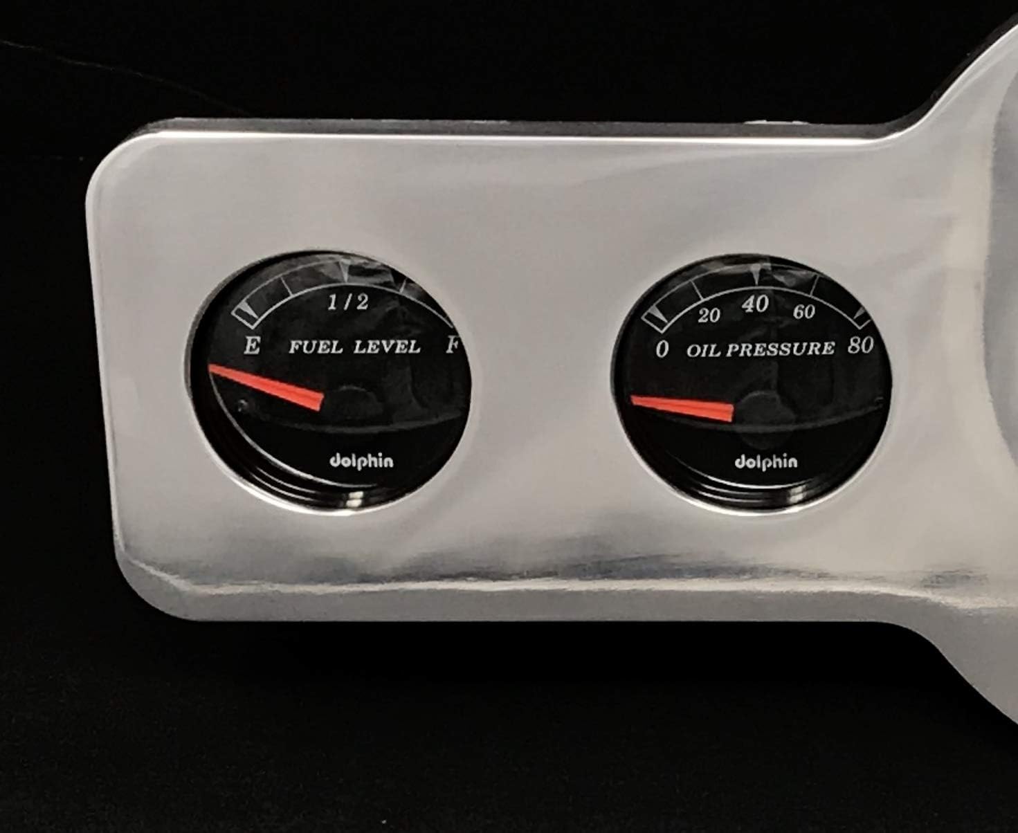 Dolphin Gauges 1946 1947 1948 Pontiac Car 5 GPS Gauge Dash Cluster Rear Mount Panel Set Black