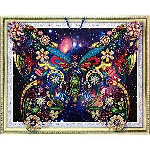 TWBB Diamond Painting Kit 5D DIY Diamond Painting Sets Diamond Painting for Adult or Kid,2019 New Special Shape Diamond (Butterfly Pattern) (Butterfly Pattern)