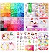 Funtopia 11200pcs Perlen Set | 40 Farben 3mm Glasperlen | Mit Buchstabenperlen & Zubehör