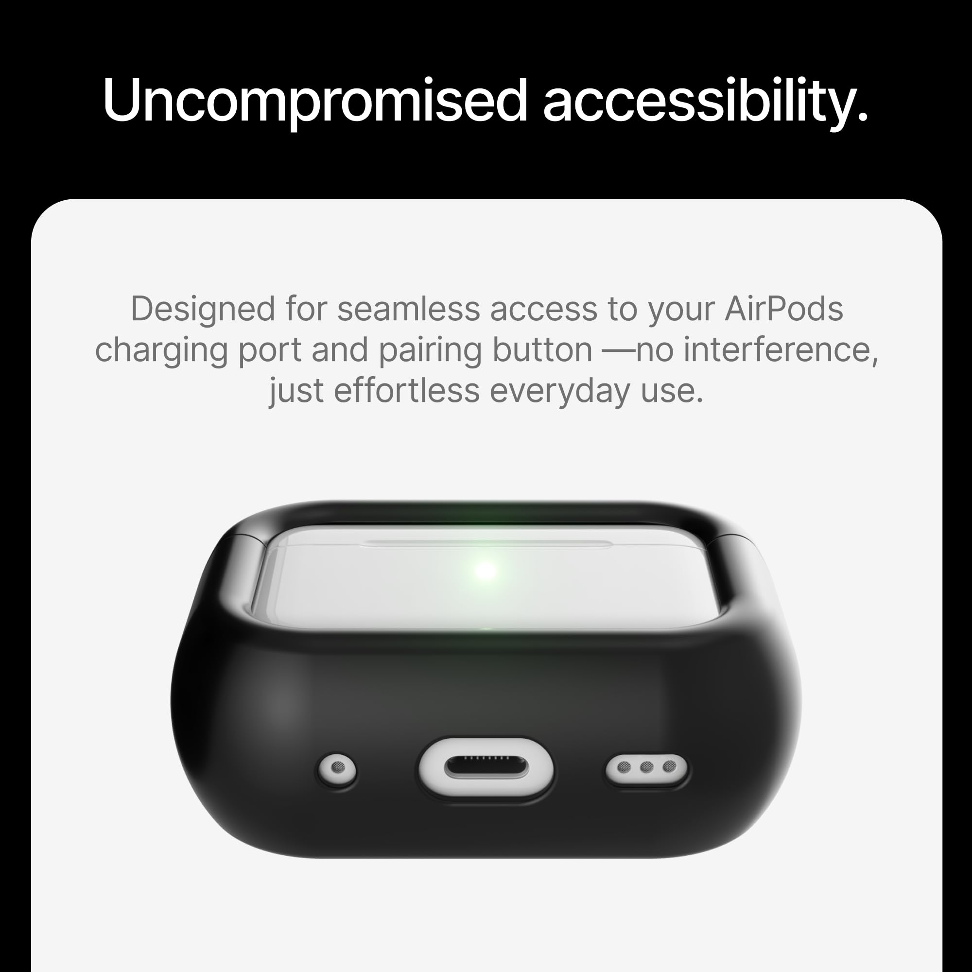 Arc Pulse Funda AirPods Pro (2024), Protección Minimalista con Carcasa de Aluminio + Inserciones de elastómero, Funda Deslizante para Estuche de Carga