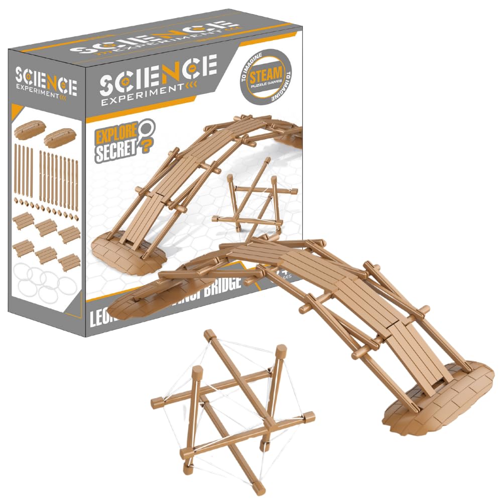 Buroku - 2-in-1 Engineering Game | Da Vinci Bridge and Tensegrity Structure | STEM Game for Children and Adults | Easy Assembly without Tools | Develops Skills | Logic and Coordination
