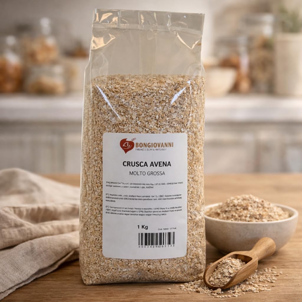 BONGIOVANNI FARINE E BONTA' NATURALI Crusca D'Avena, Macinazione grossa - Formato da 1 kg