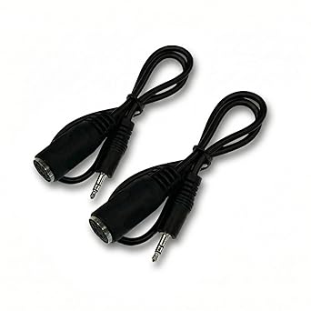EMSTAR 2 Pack of Type-A MIDI to 3.5mm Adapter Cable, MIDI Female to 3.5mm Male Cable, Lightweight MIDI Cable