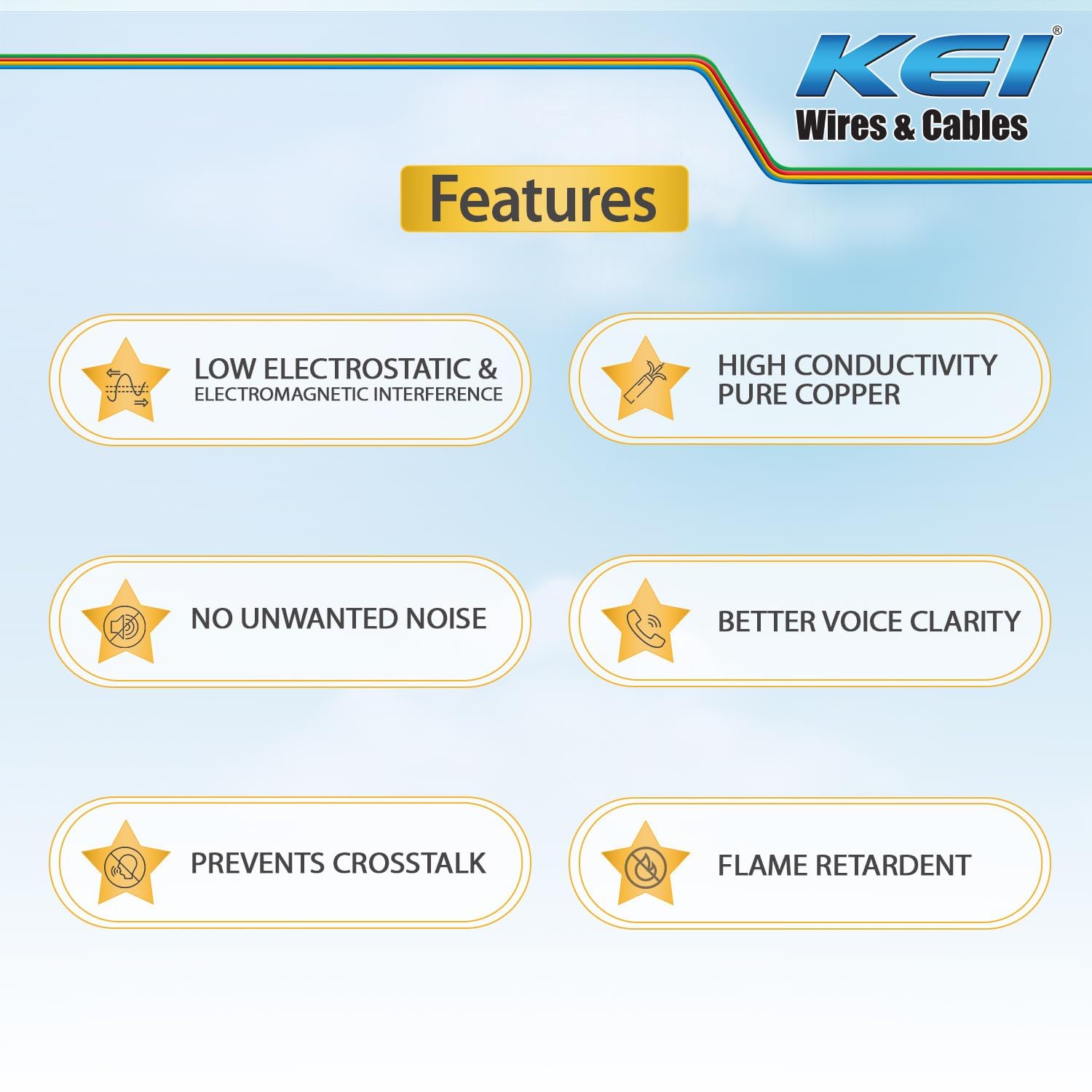 KEI Telephone Cable, 2Pair X 0.4mm Dia, 99.97% Pure Copper Conductor, Flame Retardant, PVC Insulated Telephone Cable for Residential,Offices,factories & Hotels Use(Grey, 90 Meter) — Amazon image 3