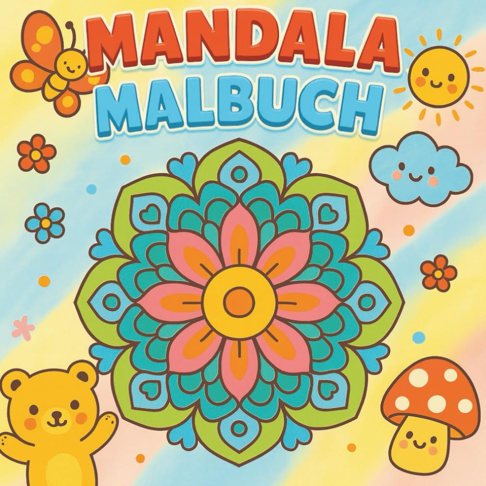 Mandalas für Kinder ab 3 Jahren: Mandala-Malbuch mit einfachen Motiven und klaren Linien