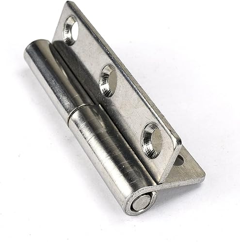 Miniatura 8 de Bisagra pequeña de acero de 2 pulgadas de largo, bisagras de puerta con apertura a la derecha, bisagra de bandera de acero inoxidable