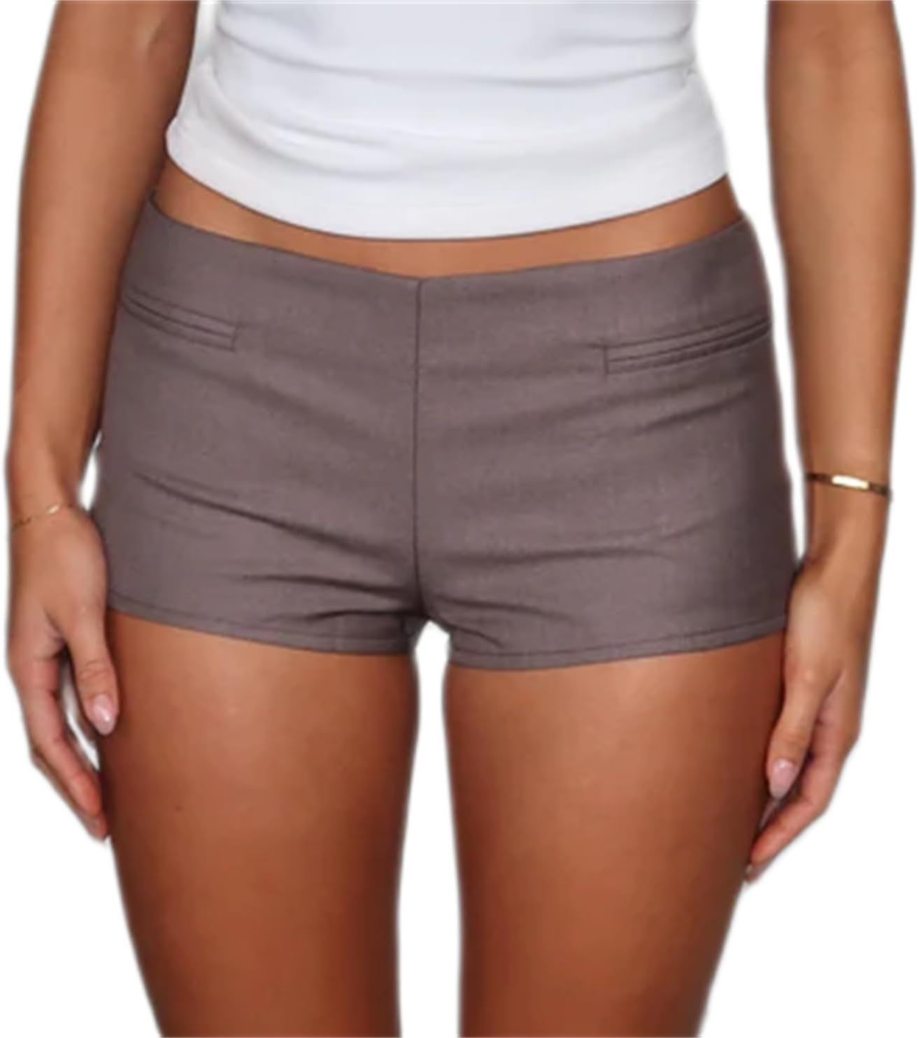 Yuemengxuan Women Y2k Low Rise Mini Shorts Fitted Sexy Mini Bottoms Party