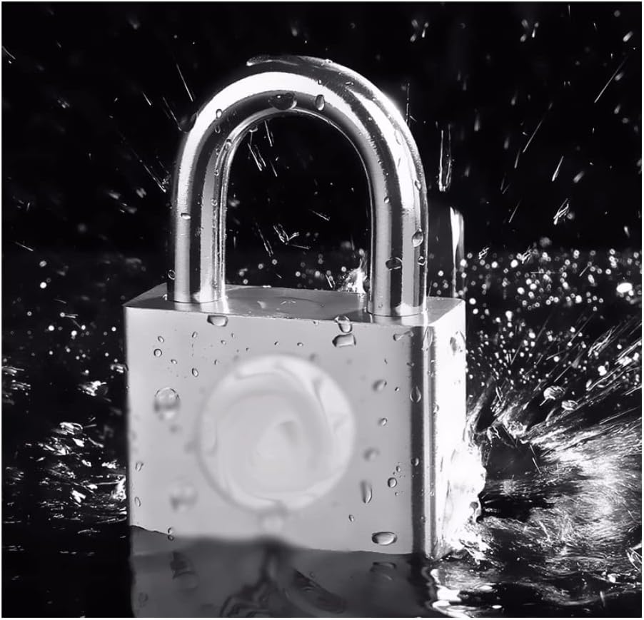 Bulk Locks Padlock Solid Lock with 4 Keys Stainless Steel Lock Body Padlock Keys Locks Ideal for Door and Toolbox Outdoor Padlock