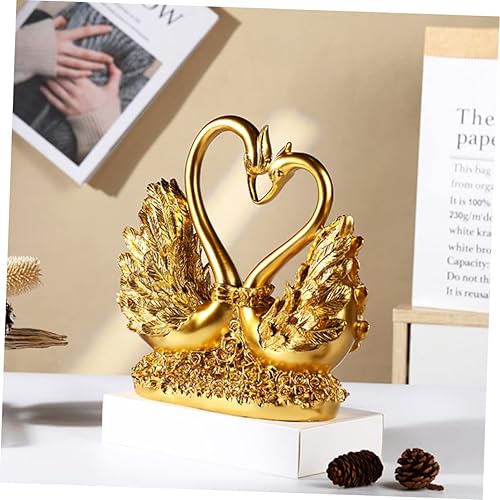 Miniatura 9 de GANAZONO Adornos de cisnes artesanales de resina, decoración de mesa de café, decoración del hogar, decoración de boda china, figura romántica en