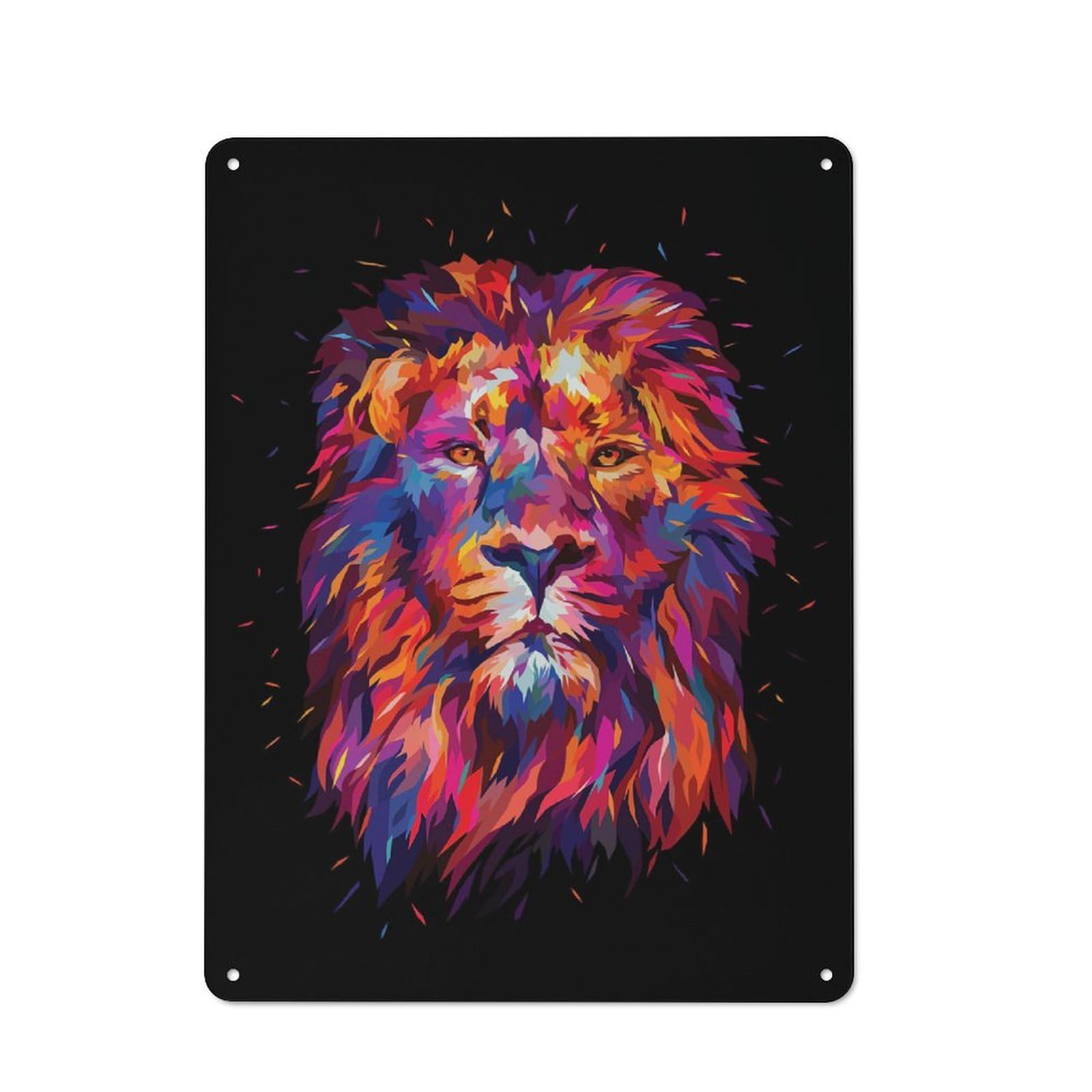 Junmoney Abstract King Lion Vintage Tin Sign 40X30cm With For Kitchen Or Home Bar, For Metal Sign Collectors, For Kitchen And Home Bar Decor
