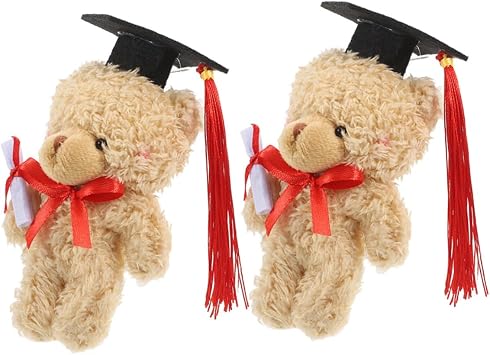 MAGICLULU Soft Plush Bear Dolls for Graduation Period, Featuring Adorable Stuffed Bear Dolls and Graduation Animal Plush for Memorable Celebrations