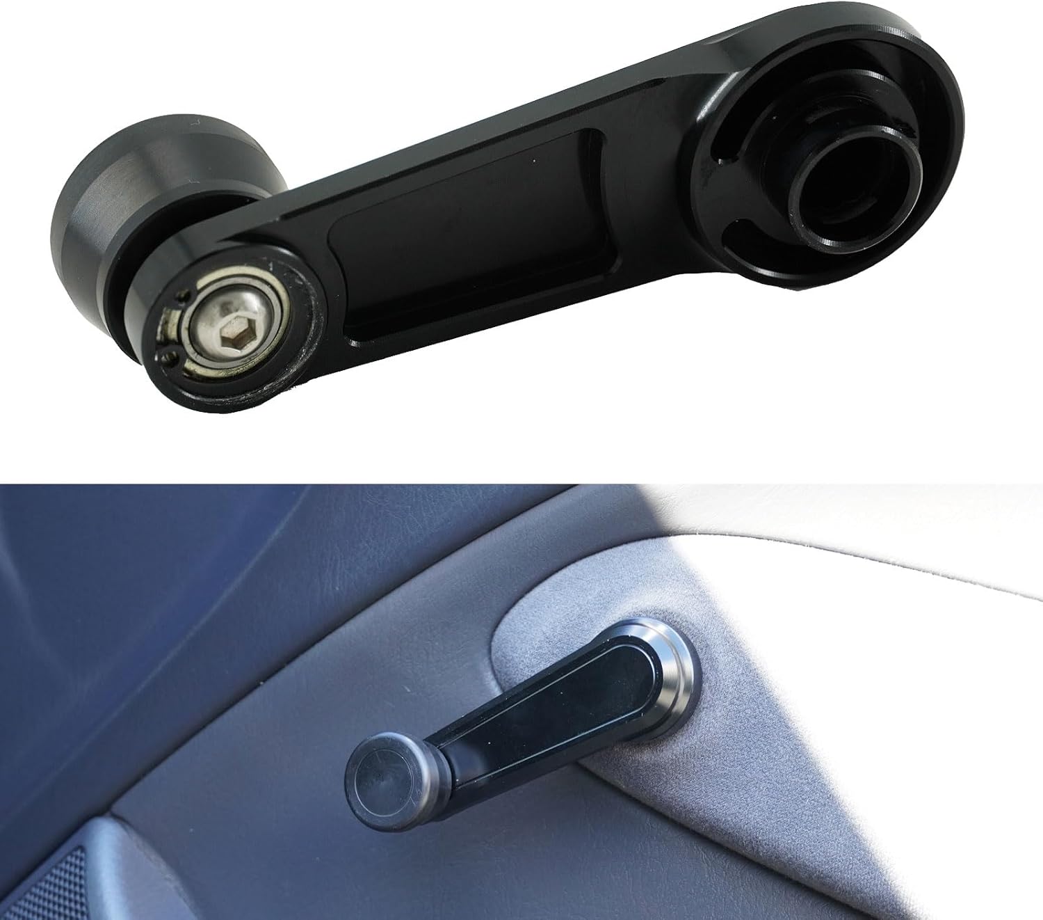 Bull Boost Performance Billet Window Crank Handle for Toyota Tacoma, T100, Pickup, Corolla 4Runner 1979-2005 (Black)
