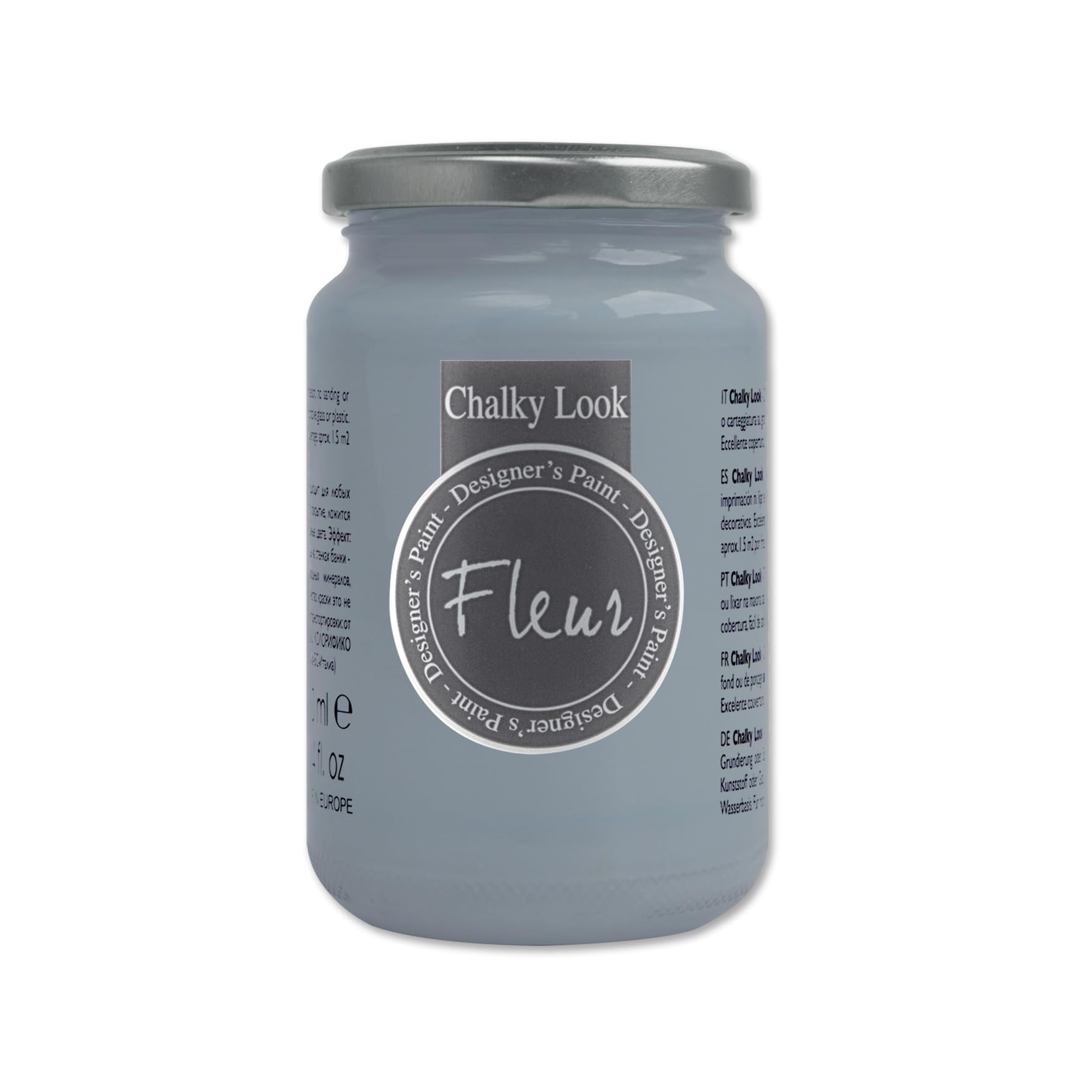 FLEUR DESIGNER'S PAINT | Pittura ad Acqua, Effetto Gesso Naturale, Extra Opaca, Fleur Chalky F57, Colore French Mood, Made in Italy, Formato da 330 ml