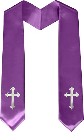 Unisex Adult Clergy Stole Pastor Wedding with Cross for Wedding Officiant Priest Robe Accessories