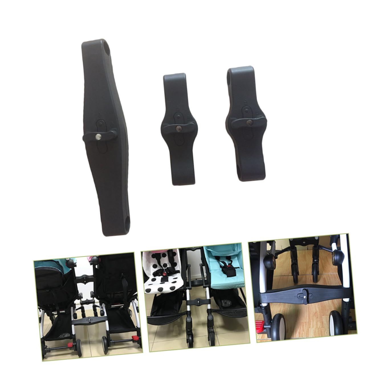 3pcs Stroller Connector Pushchair Adapter for Twins Twin Accessories Connect Double Stroller Easily Lightweight PP Material