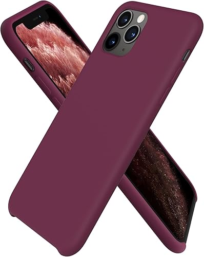 ORNARTO Funda de silicona líquida para iPhone 11 Pro Max (2019) de 6.5 pulgadas, goma de gel de silicona líquida suave y delgada