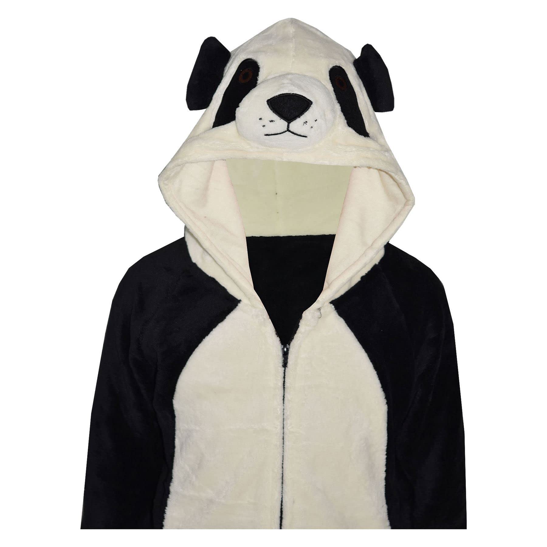 A2Z 4 Kids Jungen Mädchen Vlies Strampelanzug Eins Stück Kapuzen Animal Super Weich Panda Jumpsuit Pyjama Kostüm Geschenk Für Kinder Mädchen & Jungen 2-3, 3-4, 5-6, 7-8, 9-10, 11-12 & 13 Jahre