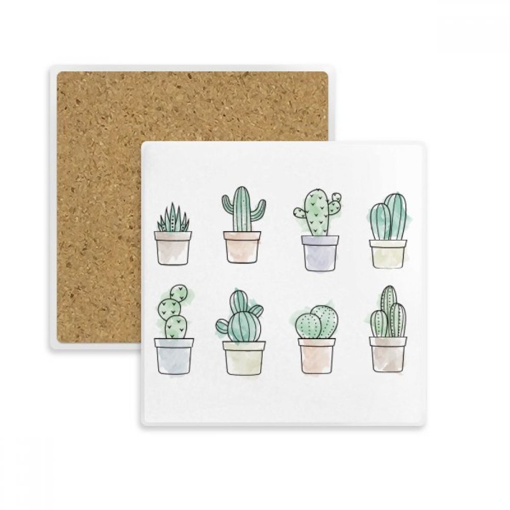 Cactus dessous de verre en pierre pour protéger votre table basse du café