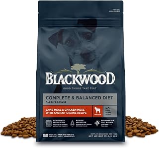 Blackwood Complete & Balanced Diet Dry Dog Food, Lamb Meal & Chicken Meal with Ancient Grains, 10 Pound Bag, Slow Cooked with Vitamins & Minerals