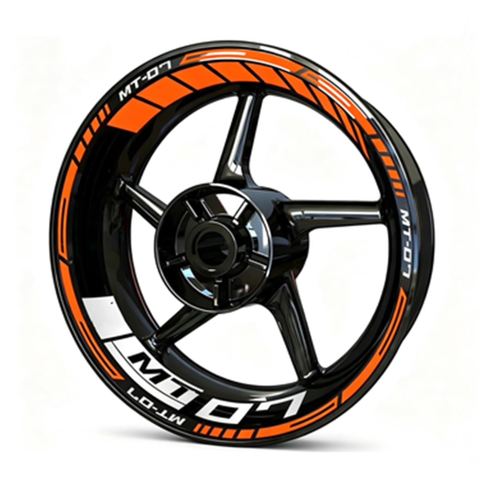 Reflective Motorcycle for Yamaha MT-07 MT07 Wheel Sticker Hub Decal Rim Stripe Tape(Color1)