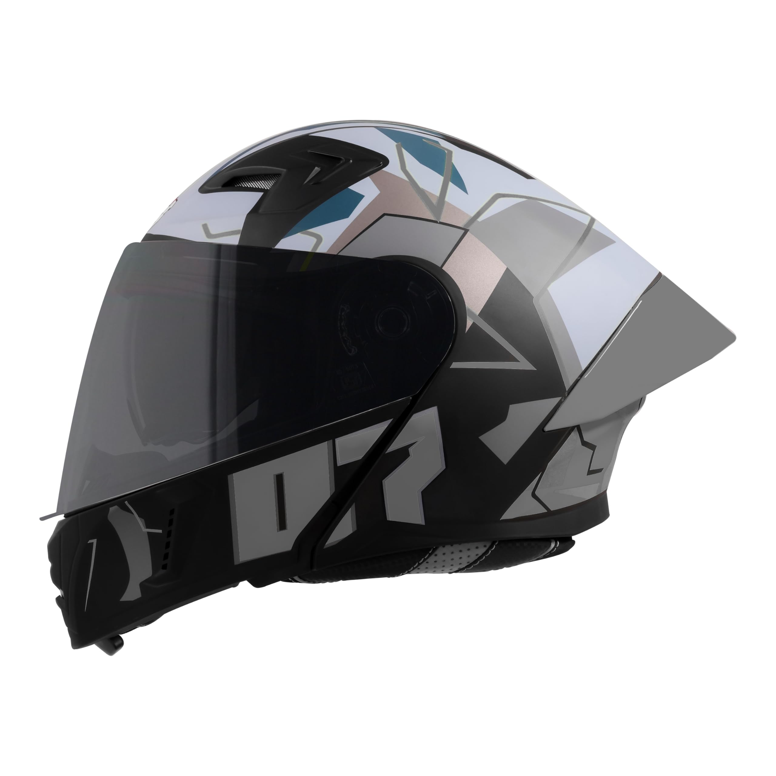 Steelbird SBA-20 07 ISI Certified Flip-Up Graphic Helmet for Men with Inner Chrome Sun Shield-image-36