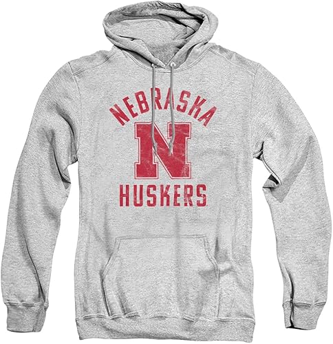 University of Nebraska Sudadera con capucha unisex con logotipo oficial de Cornhuskers para adultos