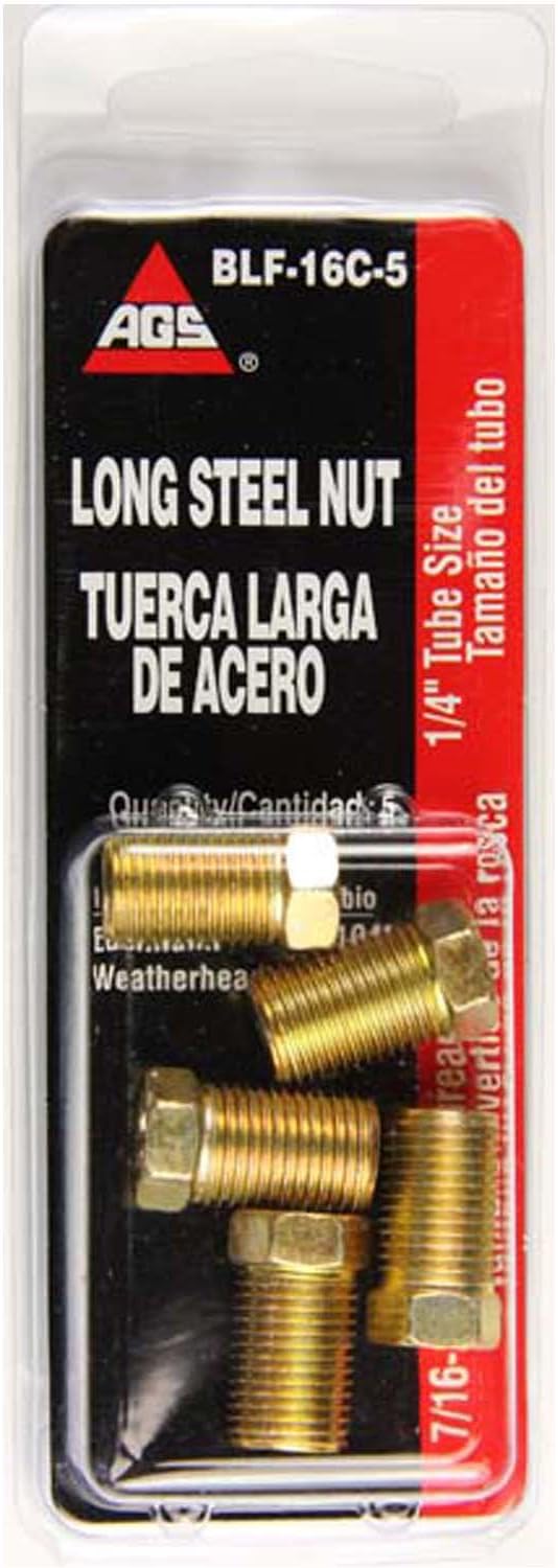 AGS BLF-16C-5 Brake Line Fitting, 5 Pack