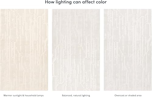 Miniatura 4 de Revival Rugs - Alfombra Ebb de 5 x 8 pies - Alfombra lavable a máquina  Pelo mediano 100% poliéster reciclado  Certificado Oeko-TEX, beige y crema