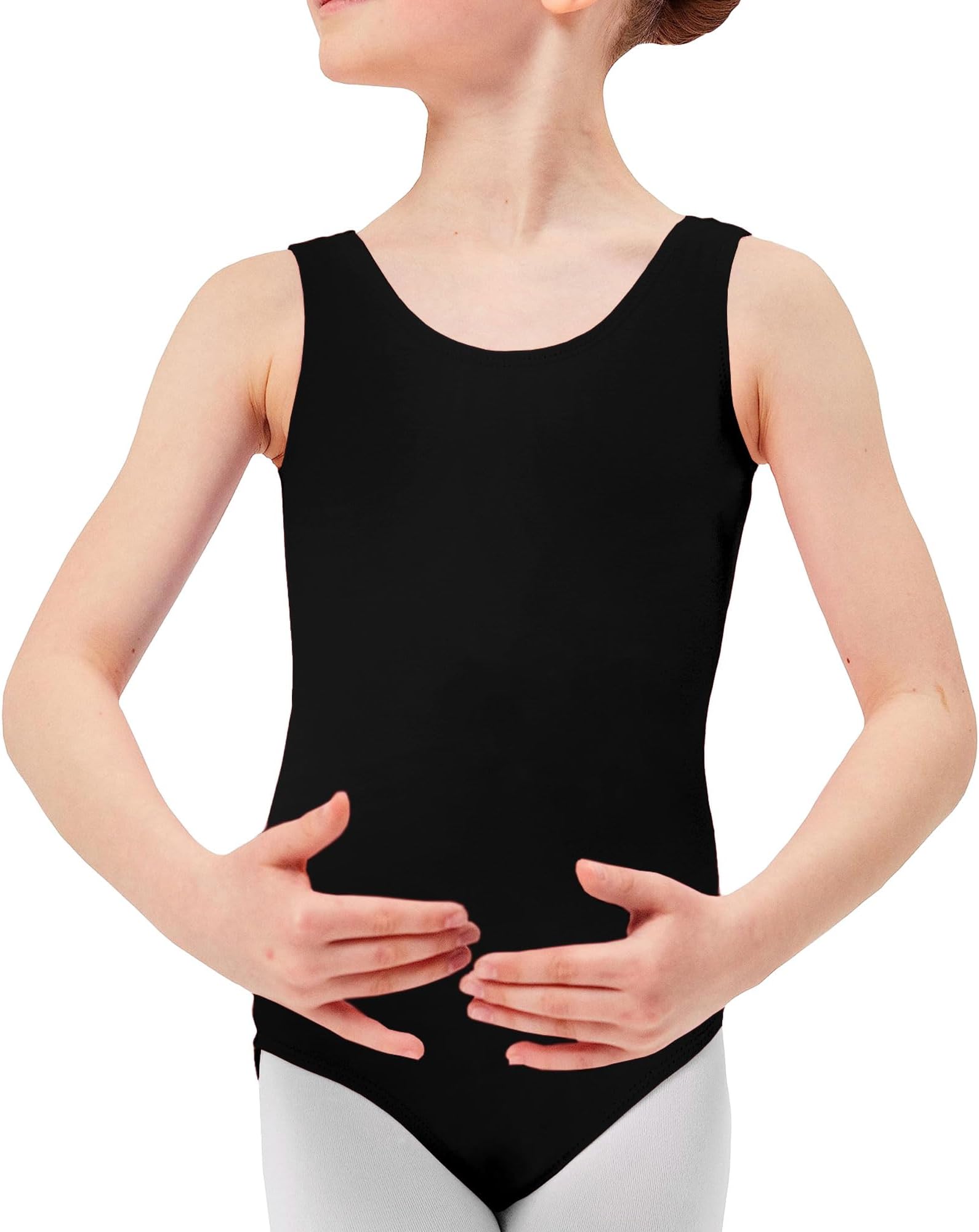 Girls Cotton Stretch Leotards Kids School PE Ballet Dance Gymnastics Sleeveless Bodysuit Age 3-13 Years