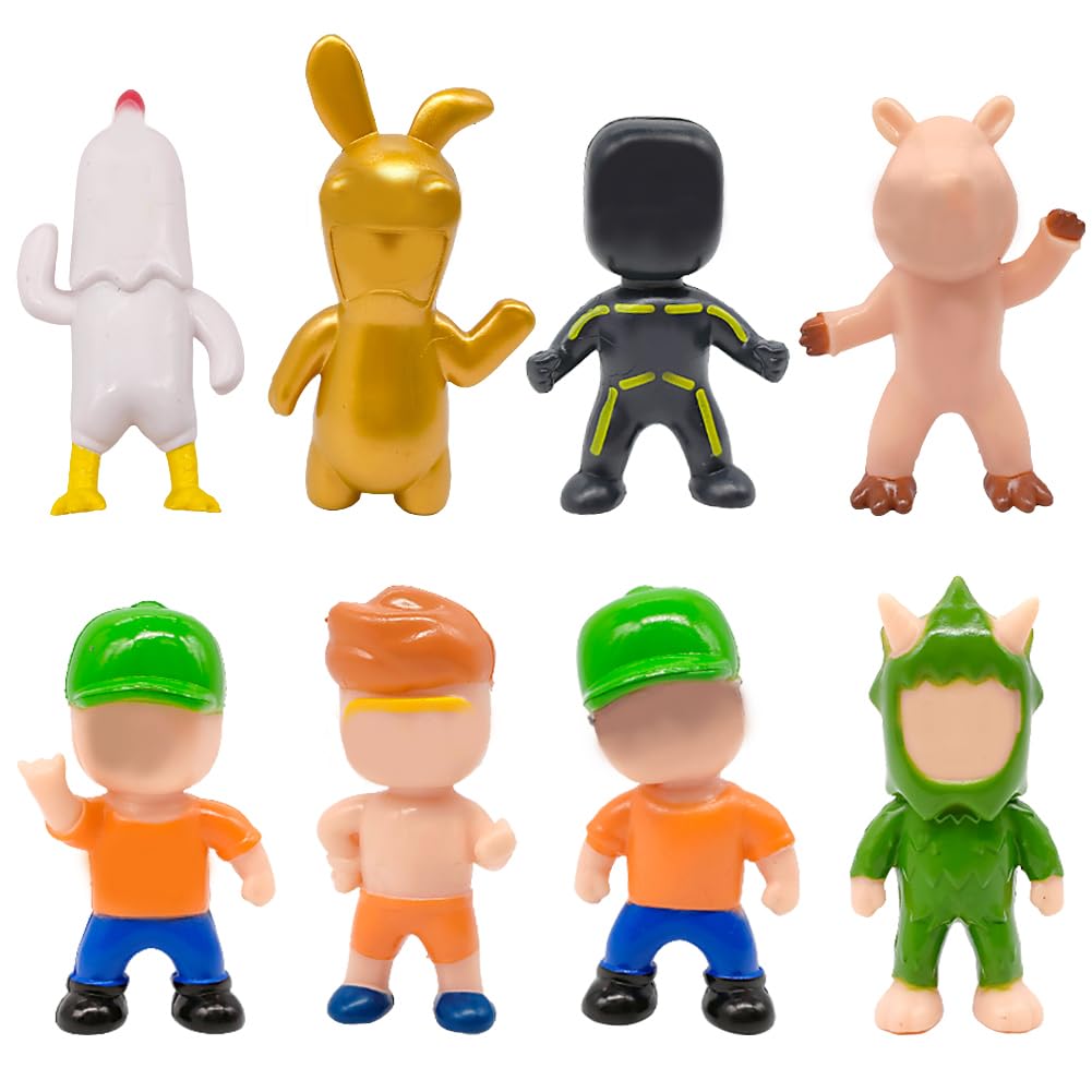 MGKEOUF 8 Pieces Stumble Man Figures set, Stumbles Mini figures set, Stumbles pvc action figures, Stumble cake topper, Stumble dolls fans fans adults