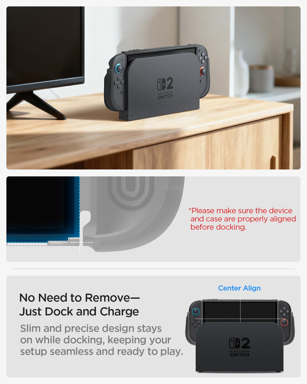 Spigen Cover Ultra Hybrid Compatibile con Nintendo Switch 2 (2025), Custodia per Nintendo Switch 2 - Frost Black