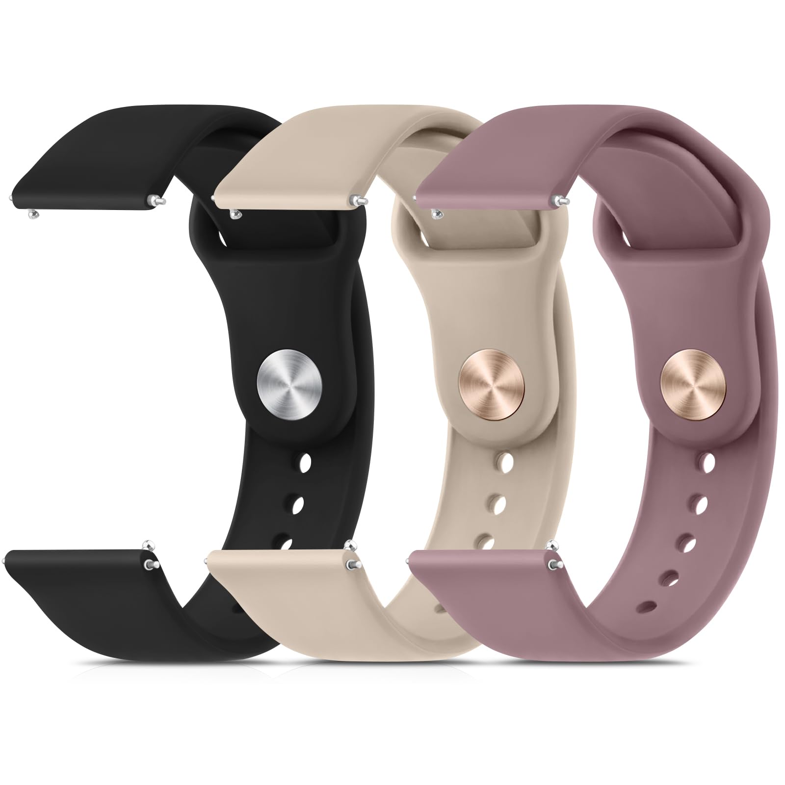 Tobfit Silicone Band for Samsung Galaxy Watch 6 (40mm/44mm) /6 Classic (43mm/47mm), Watch 4/4 Classic, Watch 5/5 Pro, Soft Replacement Wristband with Unique Buckle, Sport Strap for Men Women (3 Pack) (B0CLLQJ74Z) Amazon Price History, Amazon Price Tracker