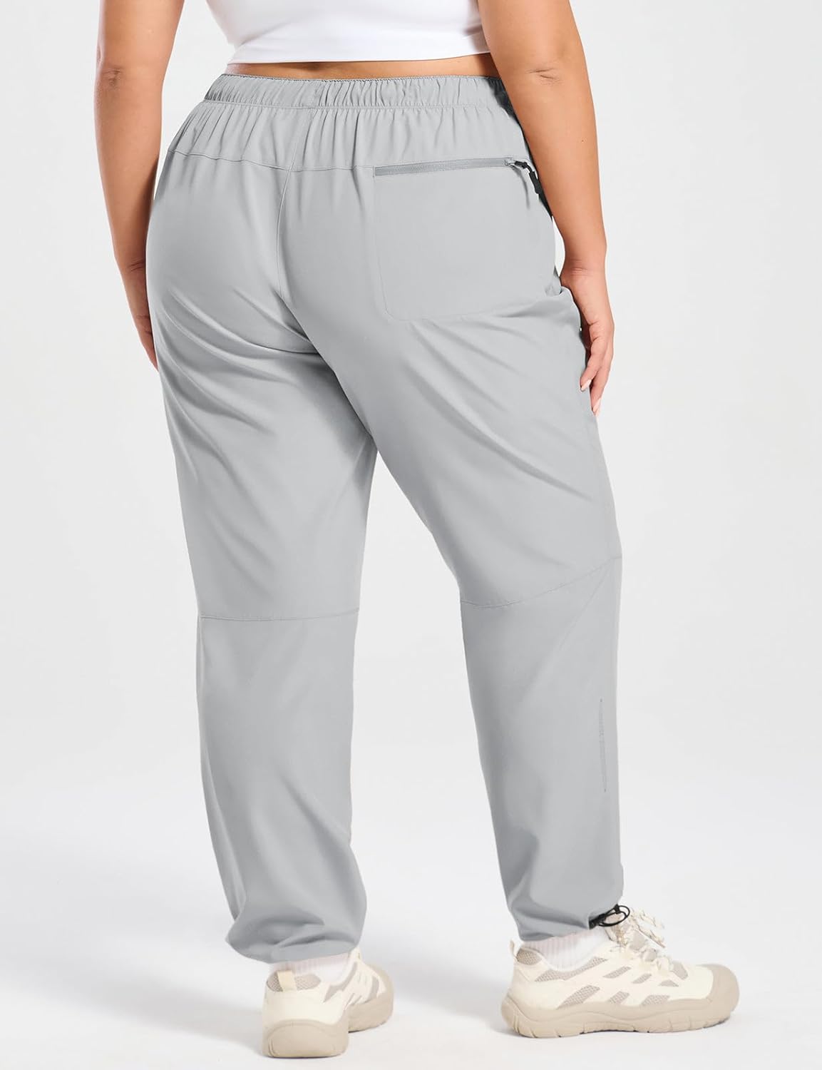 baleaf Plus Size Pants for Women Hiking Cargo Water Resistant UPF 50+ Cargo Joggers Zipper Pockets