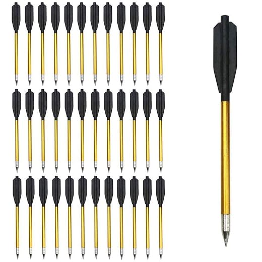Huntingdoor 6.3 Inch Aluminium Crossbow Arrows Bolts for 50 lb / 80 lb Pistol Crossbow Adult Crossbow Hunting Precision Target Crossbow Arrows 36/60 Pack