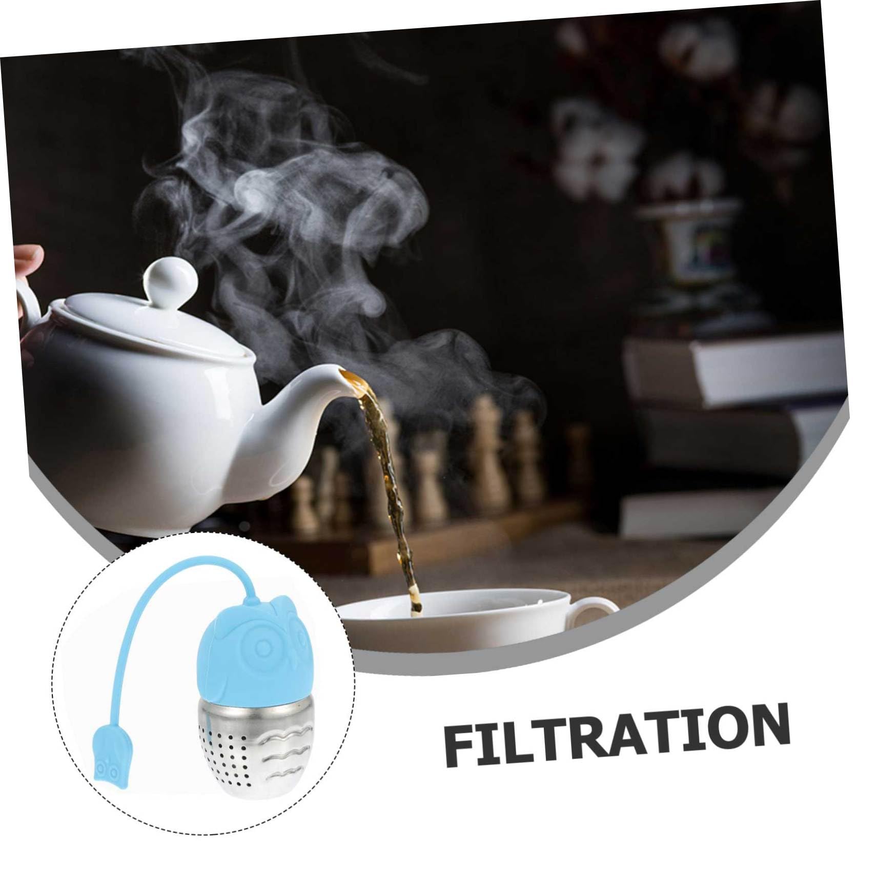 WOONEKY 6pièces Infuseurs à Thé Silicone Outils De Filtration Pour Thé Vrac Sachets Réutilisables Pour Tasses Et Théières