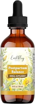 Earthley Wellness Postpartum Balance, Supports and Balances Female Hormones, Supports Postpartum Recovery, Smooths Out Mood Swings, Essential Herbs Like Dandelion Root, Catnip, Alfalfa 2oz