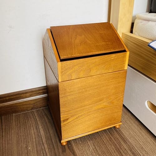 Miniatura 6 de DHAEY Botes de basura de cocina, contenedor de basura, contenedor de basura de madera de 5 L1.3 con barril interior para oficina, hogar y cocina