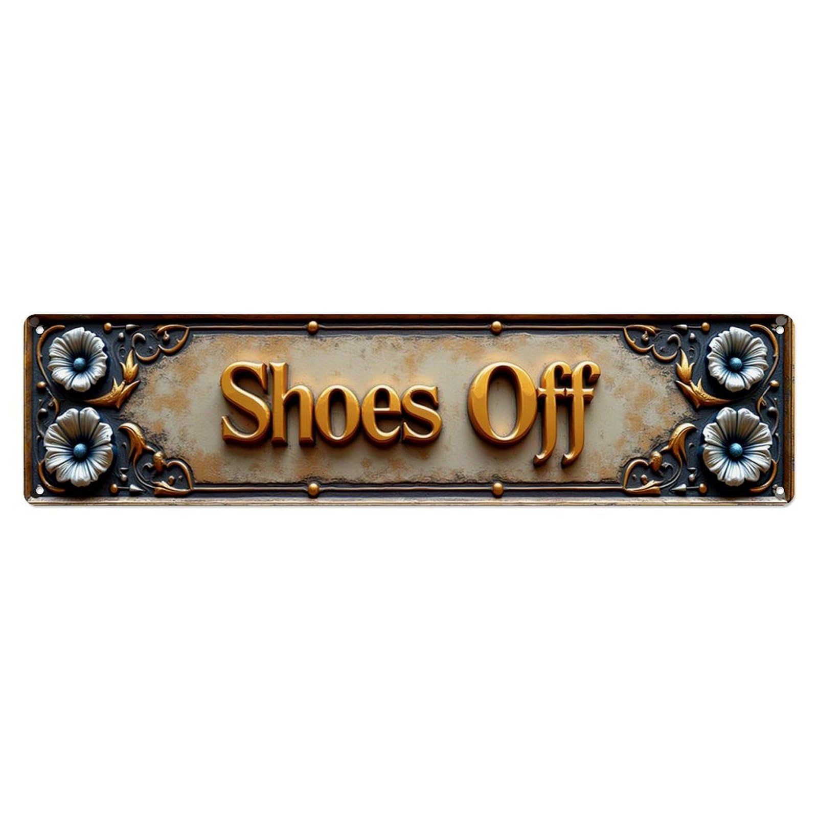Floral Ornate Metal Sign Art Metal Tin Sign Plaque