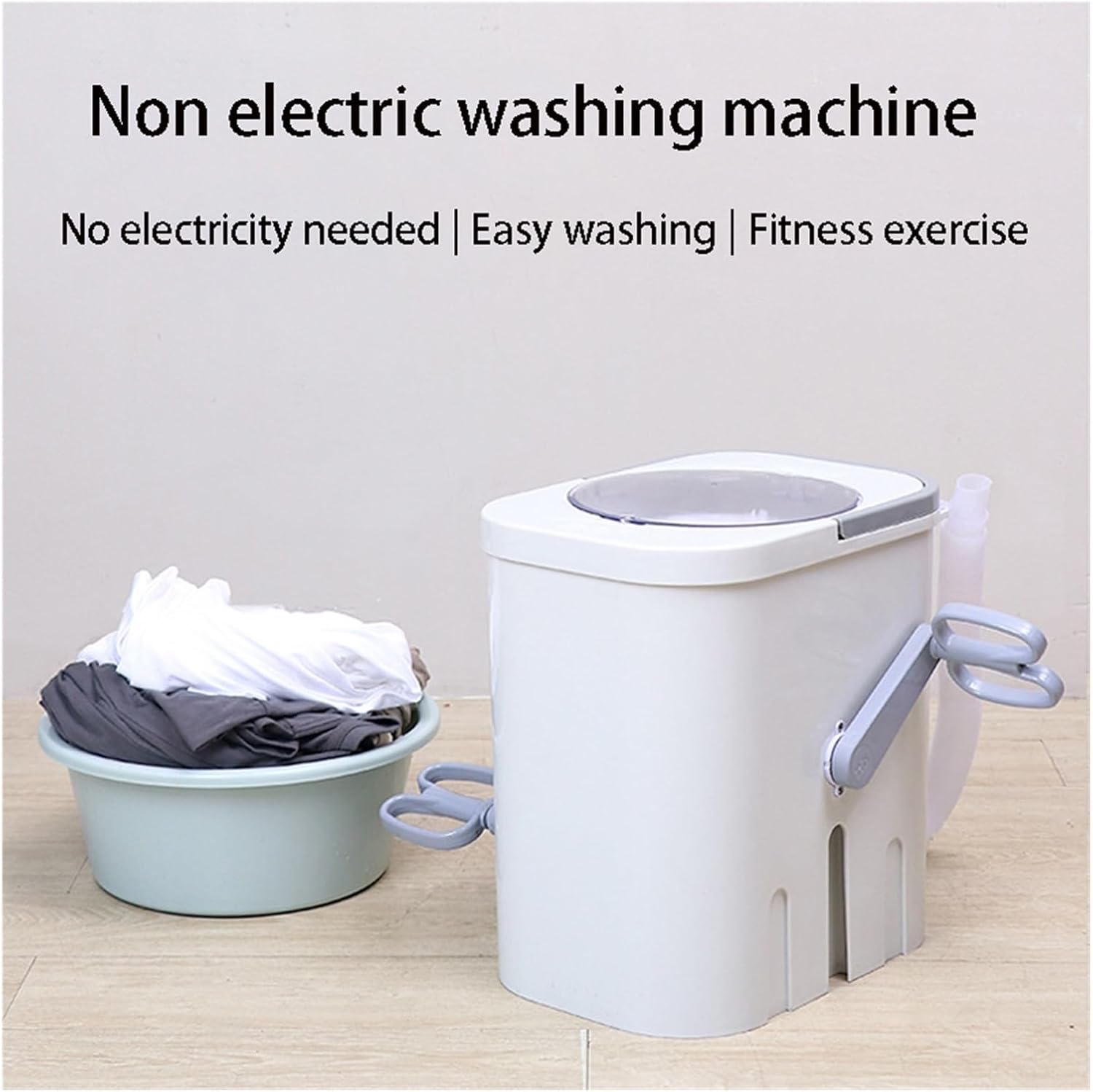 Manual Washing Machine Electricity-Free Student Dormitory God Hand Crank Foot Pedalsmall Household Clothes Socks Washing Machine