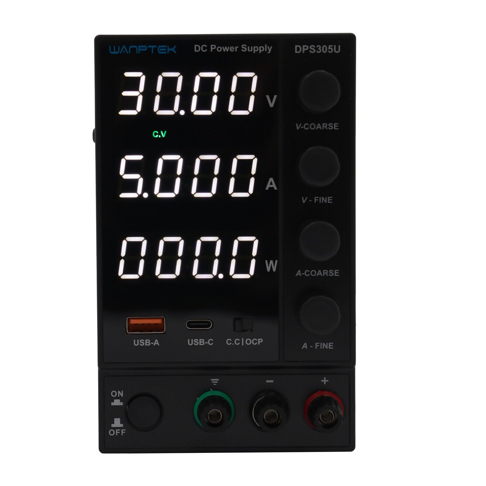 Labor-Stromversorgung，Schaltnetzteil 4-stellige 0-30V/60V 0-5A/10A DC Labor Netzteil Einstellbare USB (DPS305U)