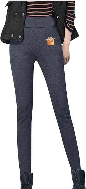 Warm Leggings for Women Thermal Women's Thick Plush Solid Color Full Length Elastic High Waist Thermal Leggings Women Long Underwear