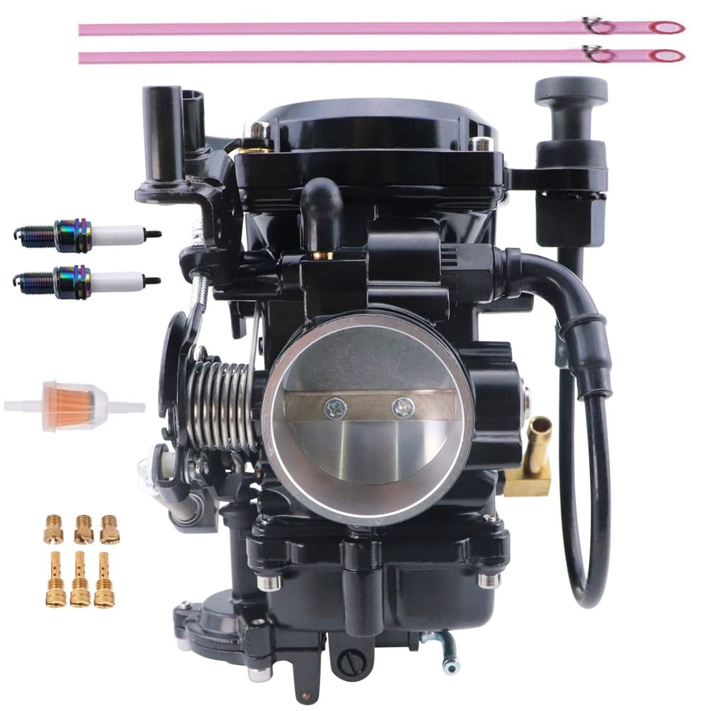 JIK Carburetor for Harley Davidson Road King Twin Cam 40mm CV40 Softail Dyna Sportster XL883 XL1200 Carb Black