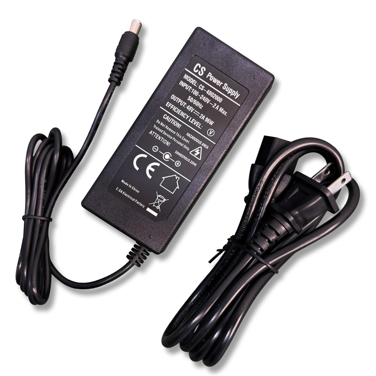 Dimensions of the OOSSXX 48V 2A Power Supply Adapter