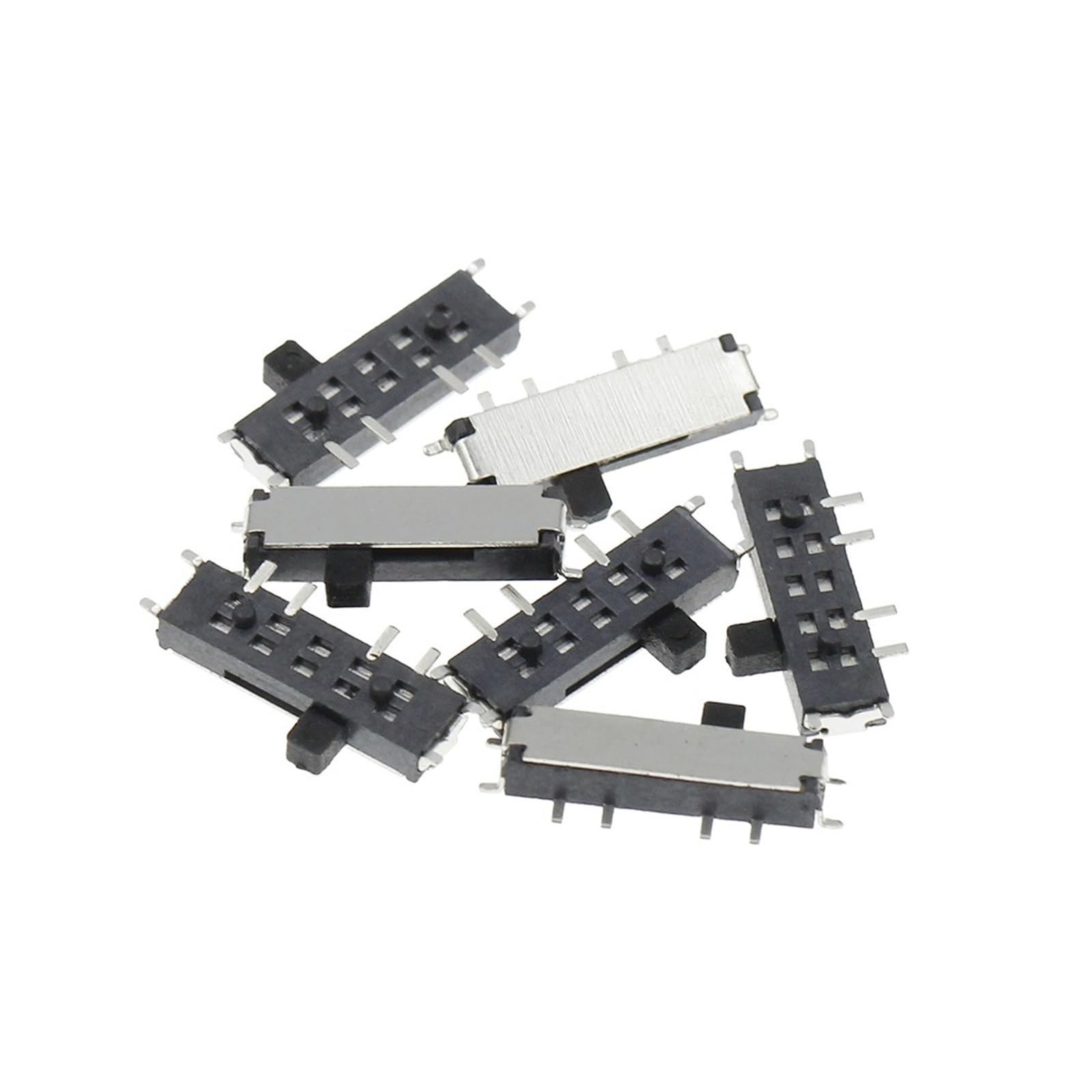 BKGWCSOR 10PCS 8Pin Toggle Switche SMD on-off-on 1P2T Switch Switches