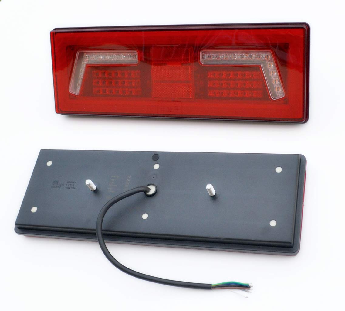 2 luci di posizione LED, sottili, 12/24V, per il telaio posteriore di camion rimorchio, furgoni, camper e autobus