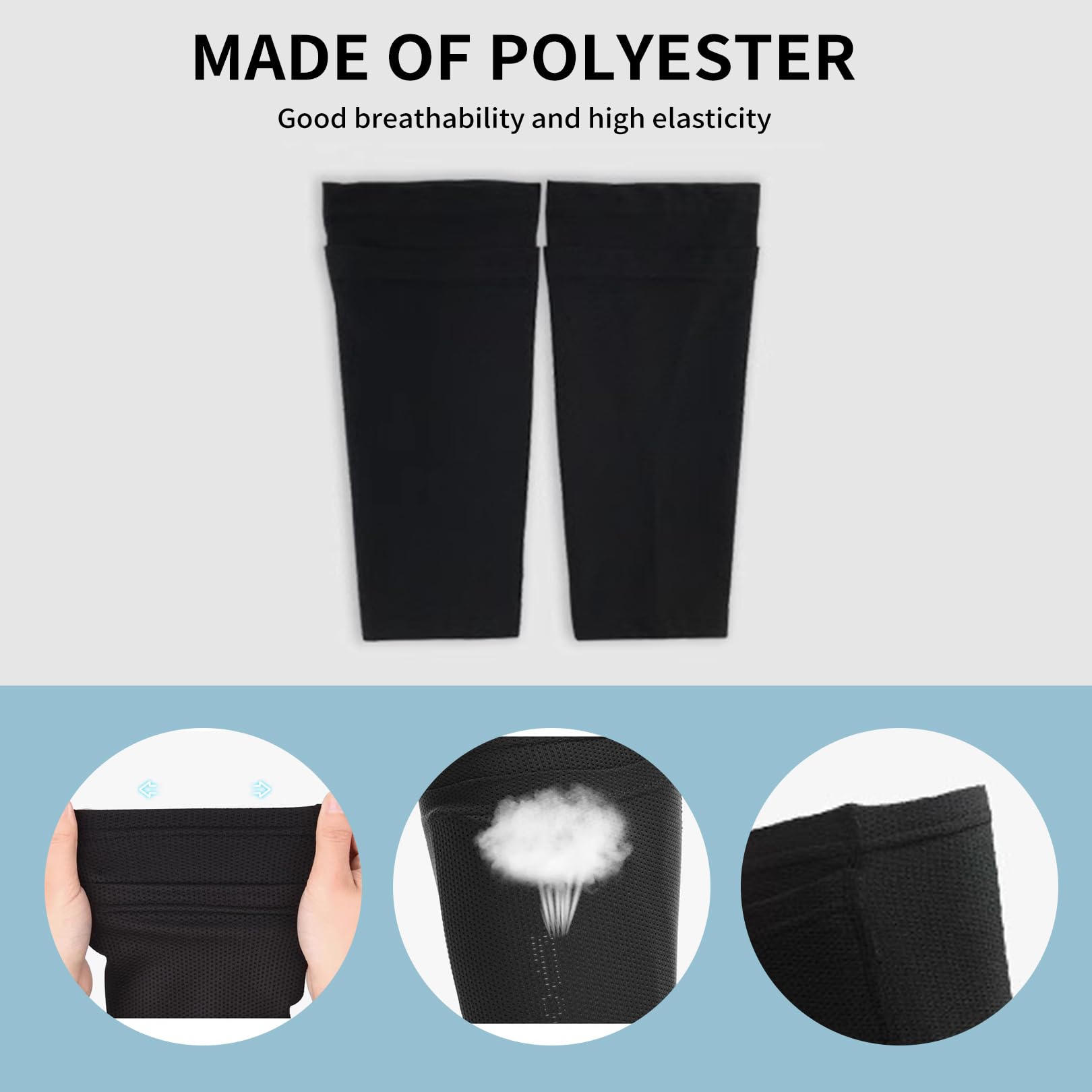 2 Pares de espinilleras de fútbol con Bolsillo de inserción, Transpirables, para niños, jóvenes, Adultos (Negro, Blanco)