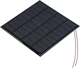 Mini Painel/Placa/Célula de Energia Solar Fotovoltaica 12v 0,250mA 3w com Fio Soldado