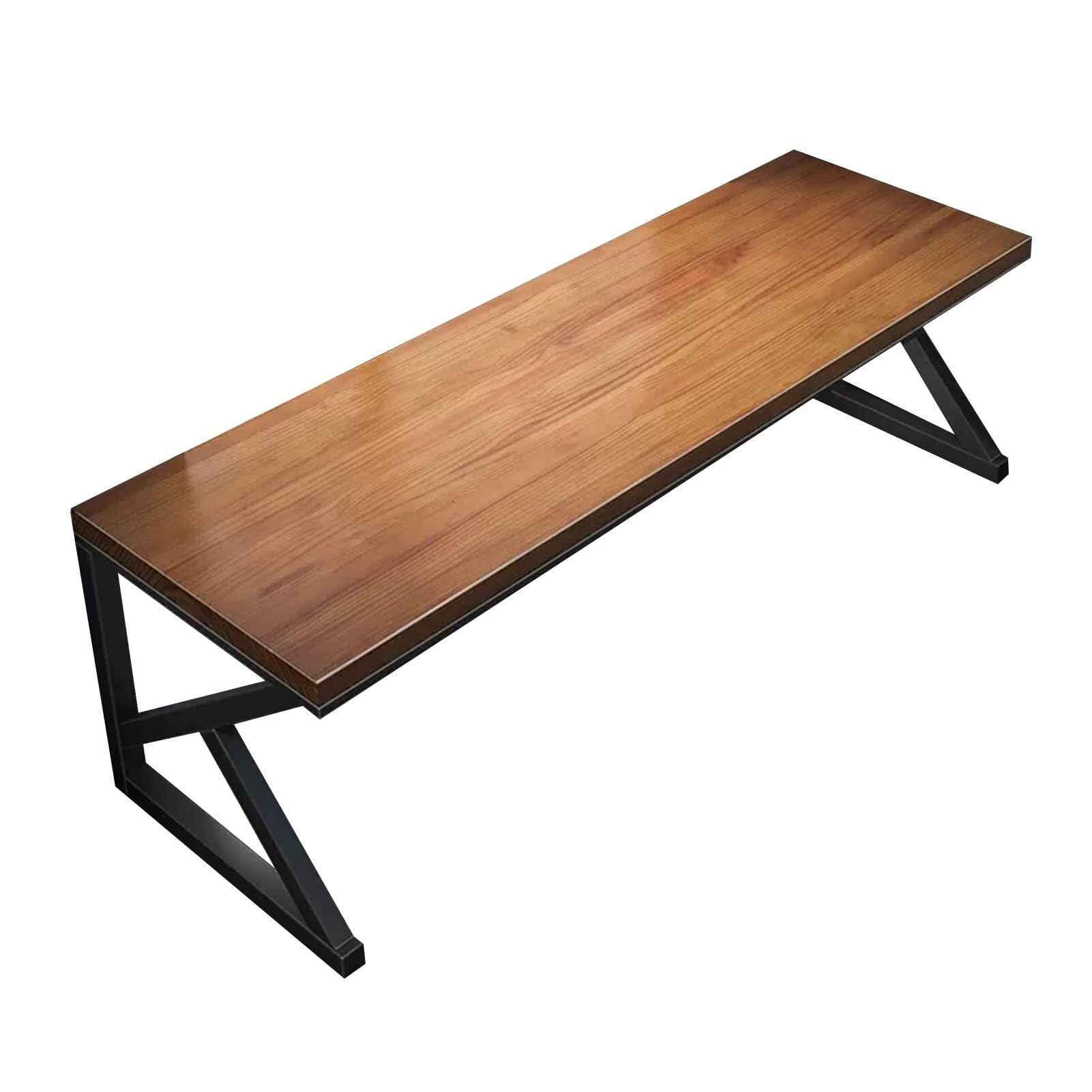 Wdsopk 1 Writing Study Desk Solid Wood Office Desk With Metal Legs Home Computer Desk Writing Desk Game Table, Desktop Thickness 5Cm Laptop Table Office（120X60x75cm）